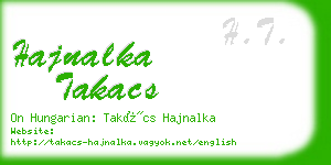 hajnalka takacs business card